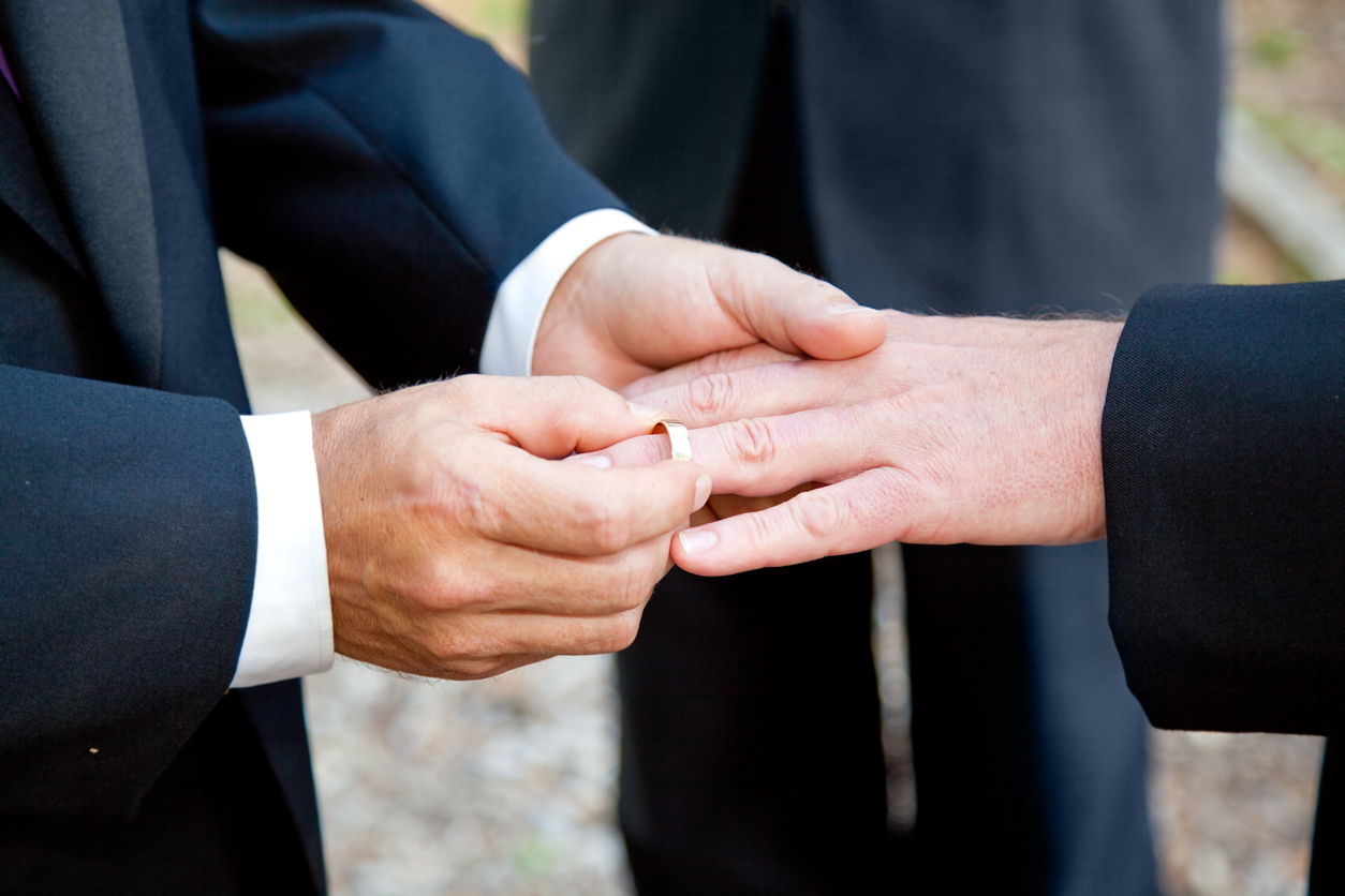 Gay Wedding - Exchanging Rings